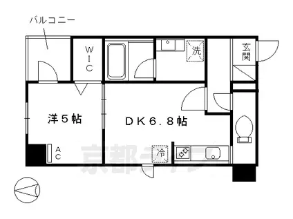 増田屋ビル(1DK/10階)の間取り写真