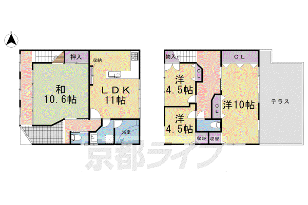山陰本線 二条駅 徒歩5分 2階建 築77年