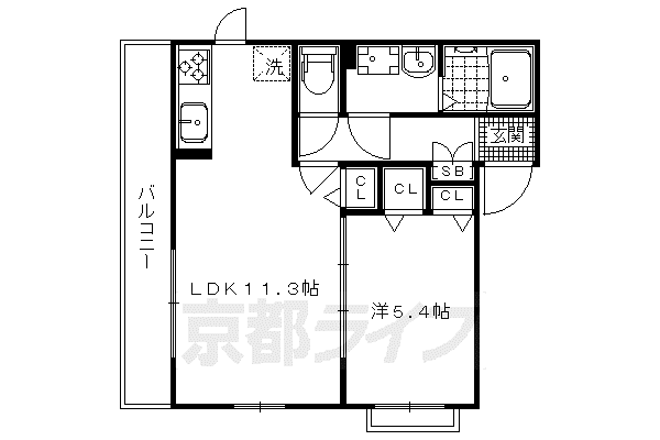 ロジュマンドNⅡ(1LDK/2階)の間取り写真