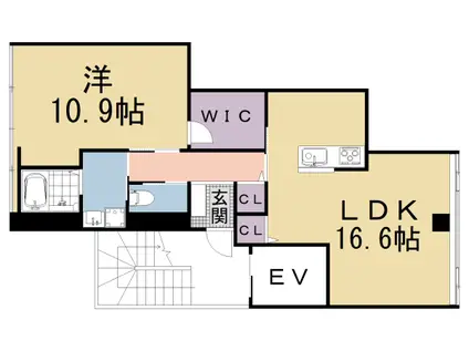 セラヴィ119(1LDK/2階)の間取り写真