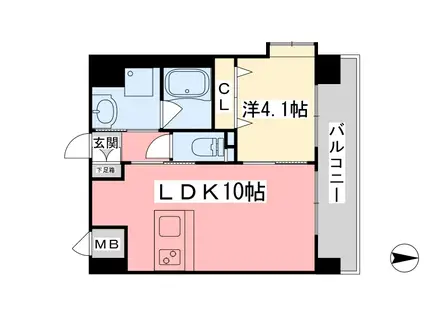 フェニックス本町(1LDK/6階)の間取り写真