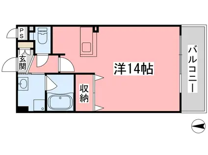 松山ウエスティン(ワンルーム/8階)の間取り写真