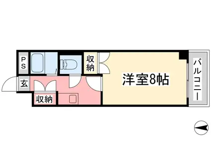 コーポラス和泉北(1K/3階)の間取り写真