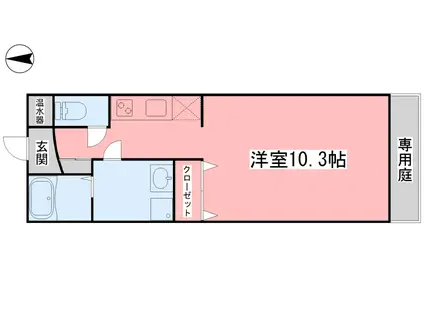 VILLA NAKANO(ワンルーム/1階)の間取り写真