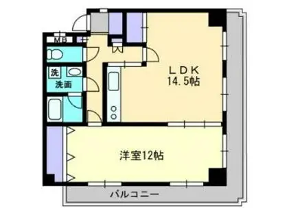 ランドマーク一番町(1LDK/11階)の間取り写真