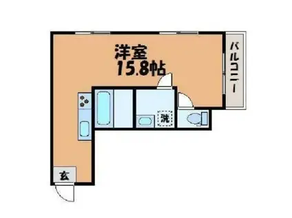 ピカデリーサーカス(ワンルーム/3階)の間取り写真