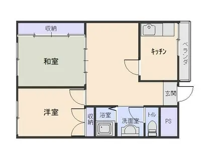 レイワーアールズ(2DK/2階)の間取り写真