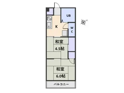 Mプラザ大住壱番館(1DK/4階)の間取り写真