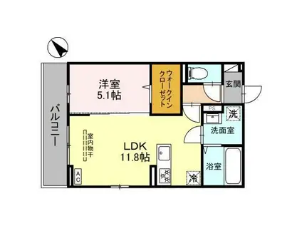 MON AMOUR知原(1LDK/3階)の間取り写真