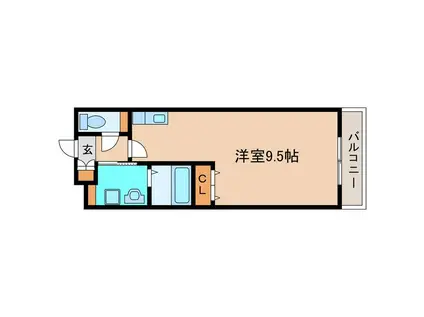 コテージタケダ(ワンルーム/3階)の間取り写真