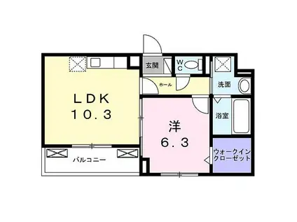 GLANZ CLKⅡ(1LDK/2階)の間取り写真