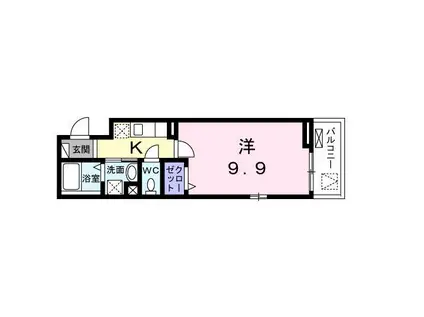 アルバ セレーノⅡ(1K/2階)の間取り写真