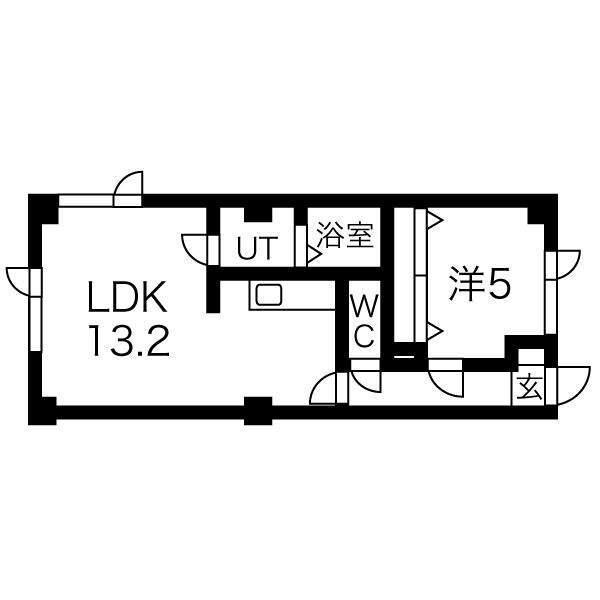 ニフティキューブ(1LDK/3階)の間取り写真