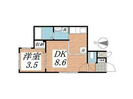 LUMIERE(1LDK/1階)の間取り写真