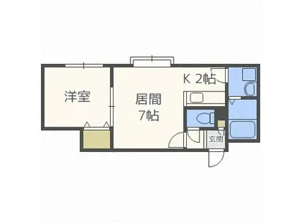 ドゥ オルセー壱番館(1LDK/3階)の間取り写真