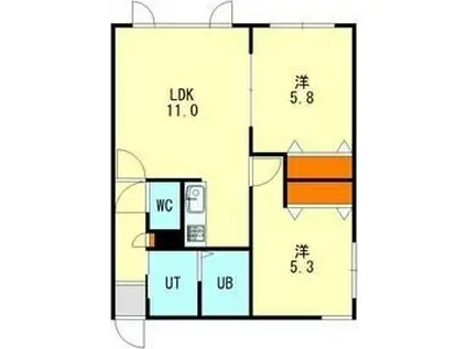 BMハウス(2LDK/2階)の間取り写真