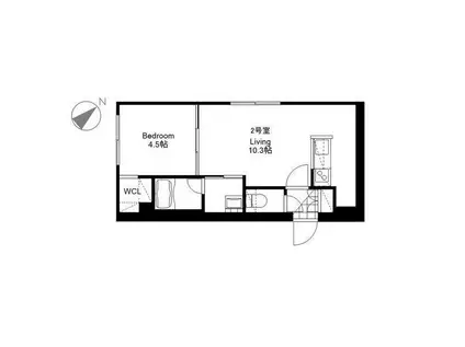 GENTRY VIANA琴似(1LDK/4階)の間取り写真