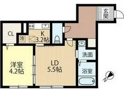 FUTABA SQUARE琴似(1LDK/4階)の間取り写真