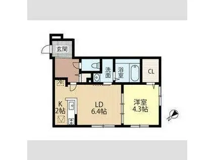 FUTABA SQUARE琴似(1LDK/3階)の間取り写真