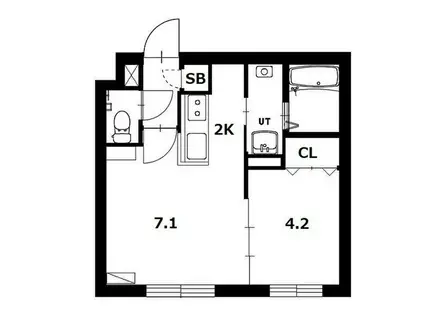 札幌市東西線 発寒南駅 徒歩3分 4階建 築5年(1LDK/4階)の間取り写真