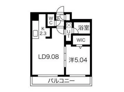 函館本線 琴似駅(ＪＲ) 徒歩8分 4階建 築3年(1LDK/4階)の間取り写真