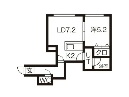 フォレスト(1LDK/3階)の間取り写真