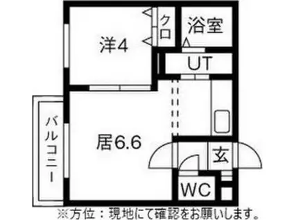 リリアーナ琴似(1LDK/2階)の間取り写真