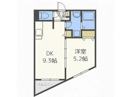 アジリア札幌・宮の沢(1LDK/7階)の間取り写真