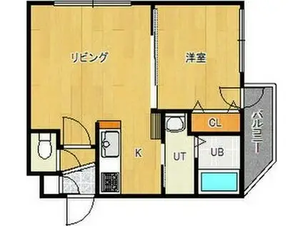 シティレジデンス(1LDK/2階)の間取り写真