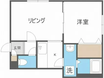 サンクレスト発寒中央(1LDK/2階)の間取り写真