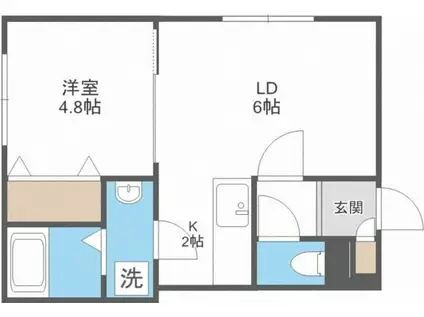 サンクレスト発寒中央(1LDK/3階)の間取り写真