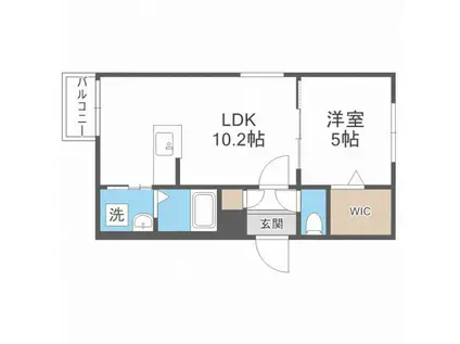 R・CLEMENT(1LDK/4階)の間取り写真