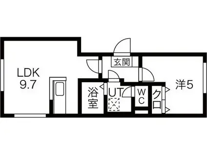MU・MU(1LDK/3階)の間取り写真