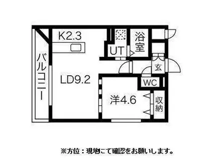 札幌市東西線 宮の沢駅 徒歩9分 4階建 築11年(3LDK/4階)の間取り写真