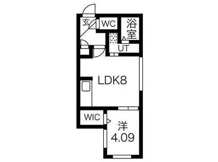 シティプラザ手稲アネックス(1LDK/4階)の間取り写真