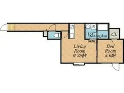 カナンコートⅡ(1LDK/3階)の間取り写真