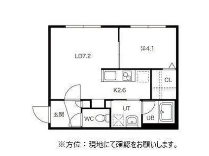 ETERNAL AQUA(1LDK/4階)の間取り写真