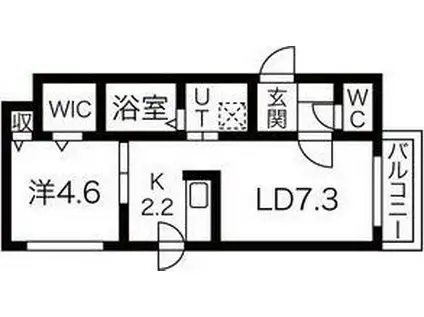 FERIO発寒南(1LDK/2階)の間取り写真