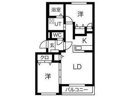 フェバリット壱番館(2LDK/2階)の間取り写真