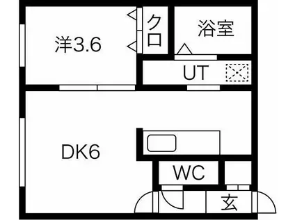 FORTUNA宮の沢(1LDK/4階)の間取り写真