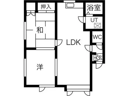 クラウンハイム(2LDK/3階)の間取り写真