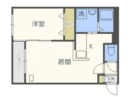 グランラヴィーヌ八軒(1LDK/3階)の間取り写真
