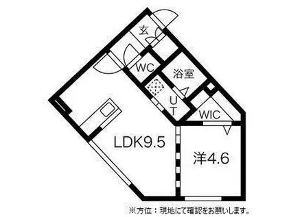 GRAND MOON宮の沢(1LDK/3階)の間取り写真