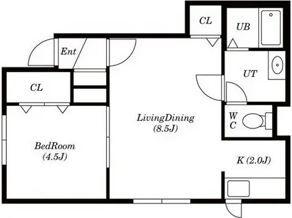 フローリッシュ21(1LDK/1階)の間取り写真