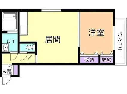 エステラ二十四軒B館(1LDK/4階)の間取り写真