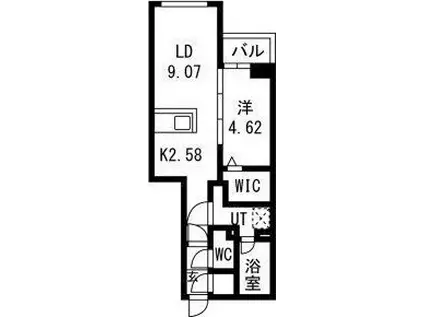 札幌市東西線 琴似駅(札幌市営) 徒歩4分 5階建 築5年(1LDK/3階)の間取り写真