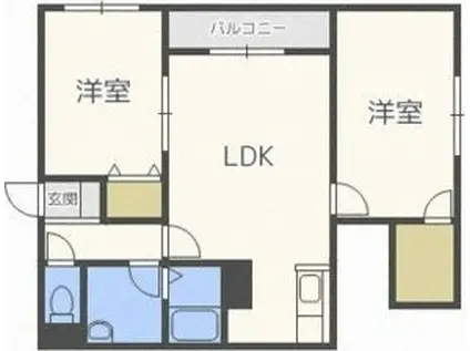 SUAVE(2LDK/2階)の間取り写真