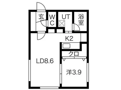 TIRAMIS H14(1LDK/3階)の間取り写真