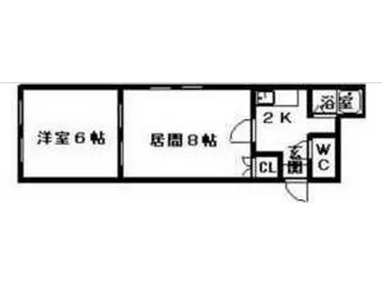 パラシオン琴似(1LDK/4階)の間取り写真