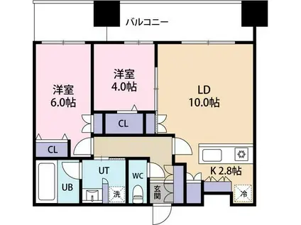 MJ SQUARE KOTONI(2LDK/5階)の間取り写真